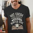 Reading All Winter Cozy Book Lover And Literary Escape Men's V-Neck T-Shirt Reading All Winter Cozy Book Lover And Literary Escape Men's V-Neck T-Shirt