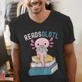 Reads Alotl Shirt Kids Readsolotl Read Axolotl Shirt Books Men's V-Neck T-Shirt
