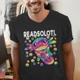 Readsolotl Cute Axolotl Book Lover Reading Women Girls Men's V-Neck T-Shirt Readsolotl Cute Axolotl Book Lover Reading Women Girls Men's V-Neck T-Shirt