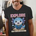 Readsolotl Kawaii Axolotl Book Lover Reading Men's V-Neck T-Shirt Readsolotl Kawaii Axolotl Book Lover Reading Men's V-Neck T-Shirt
