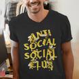 Retro Anti Social Club Bees Introvert Women Men Men's V-Neck T-Shirt