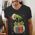Retro Christmas Ornament Book Christmas Teacher Librarian Men's V-Neck T-Shirt Retro Christmas Ornament Book Christmas Teacher Librarian Men's V-Neck T-Shirt