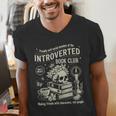 Retro Proud Anti Social Member Of Introverted Book Club Men's V-Neck T-Shirt Retro Proud Anti Social Member Of Introverted Book Club Men's V-Neck T-Shirt