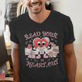 Retro Read Your Heart Out Valentine’s Day Teacher Book Lover Men's V-Neck T-Shirt
