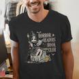 Retro Scary Horror Readers Book Club Spooky Halloween Men's V-Neck T-Shirt Retro Scary Horror Readers Book Club Spooky Halloween Men's V-Neck T-Shirt