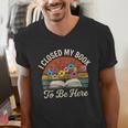 Retro Vintage Book Lover Reading I Closed My Book To Be Here Men's V-Neck T-Shirt Retro Vintage Book Lover Reading I Closed My Book To Be Here Men's V-Neck T-Shirt