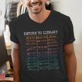 Return To Library Card Book Due Date Bookish Reading Men's V-Neck T-Shirt