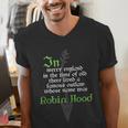Robin HoodShirt For Book Lovers And Literature Fans Men's V-Neck T-Shirt