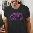 Romantasy Book Reader Aesthetic With Fantasy Feels Men's V-Neck T-Shirt Romantasy Book Reader Aesthetic With Fantasy Feels Men's V-Neck T-Shirt