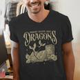 Romantasy Reader Book Reading Probably Reading About Dragons Men's V-Neck T-Shirt Romantasy Reader Book Reading Probably Reading About Dragons Men's V-Neck T-Shirt