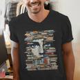 RtY Book Man Graphic Eyes Colorful Art Small Men's V-Neck T-Shirt RtY Book Man Graphic Eyes Colorful Art Small Men's V-Neck T-Shirt
