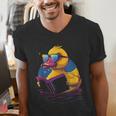 Rubber Duck Rubber Duckie Reading Book Rubber Duckling Men's V-Neck T-Shirt Rubber Duck Rubber Duckie Reading Book Rubber Duckling Men's V-Neck T-Shirt