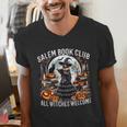 Salem Book Club Gothic Witch Vintage Halloween Art Men's V-Neck T-Shirt Salem Book Club Gothic Witch Vintage Halloween Art Men's V-Neck T-Shirt