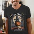 Salem Witch Book Club All Witches Welcome Halloween Reading Men's V-Neck T-Shirt