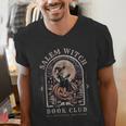 Salem Witch Book Club All Witches Welcome Spooky Halloween Men's V-Neck T-Shirt