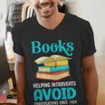 Sarcastic Books Anti Social Introvert Book Conversation Men's V-Neck T-Shirt Sarcastic Books Anti Social Introvert Book Conversation Men's V-Neck T-Shirt