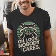 Sarcastic Saying Oh Look Nobody Cares Humor Introverts Men's V-Neck T-Shirt Sarcastic Saying Oh Look Nobody Cares Humor Introverts Men's V-Neck T-Shirt