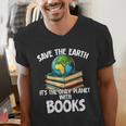 Save The Earth It’s The Only Planet With Books Men's V-Neck T-Shirt