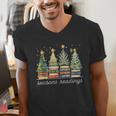 Seasons Readings All Booked For Christmas Book Reading Lover Men's V-Neck T-Shirt Seasons Readings All Booked For Christmas Book Reading Lover Men's V-Neck T-Shirt