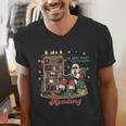 He Sees What You'Ve Been Reading Santa Christmas Bookish Men's V-Neck T-Shirt He Sees What You'Ve Been Reading Santa Christmas Bookish Men's V-Neck T-Shirt