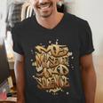 Self Care Introvert Relaxation Me Myself And Silence Retro Men's V-Neck T-Shirt