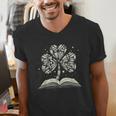 Shamrock Books St Patricks Day Bookworm Librarian Men's V-Neck T-Shirt
