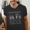 Skeleton Read Banned Books Gain Forbidden Knowledge Men's V-Neck T-Shirt Skeleton Read Banned Books Gain Forbidden Knowledge Men's V-Neck T-Shirt