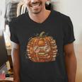 Smart Book Pumpkin Retro Fall Teacher Reading Halloween Men's V-Neck T-Shirt Smart Book Pumpkin Retro Fall Teacher Reading Halloween Men's V-Neck T-Shirt