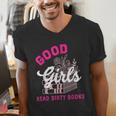 Smutty Book Merch Good Girls Read Dirty Books Smut Readers Men's V-Neck T-Shirt Smutty Book Merch Good Girls Read Dirty Books Smut Readers Men's V-Neck T-Shirt
