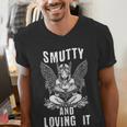 Smutty And Loving It Dark Fantasy Spicy Book Lover Men's V-Neck T-Shirt Smutty And Loving It Dark Fantasy Spicy Book Lover Men's V-Neck T-Shirt
