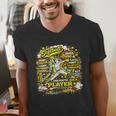 Softball Pitcher Best Traits Brave Retro Pop Comic Book Art Men's V-Neck T-Shirt Softball Pitcher Best Traits Brave Retro Pop Comic Book Art Men's V-Neck T-Shirt