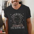 Somebodys Smut Reading Wife Spicy Books Romance Fairy Tales Men's V-Neck T-Shirt