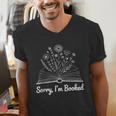 Sorry I'm Booked Floral Book Love Cozy Bookworm Reading Men's V-Neck T-Shirt Sorry I'm Booked Floral Book Love Cozy Bookworm Reading Men's V-Neck T-Shirt