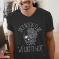 Spicy Book Club Women Dark Romance Lover Bookish Skeleton Men's V-Neck T-Shirt