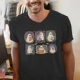 Spooky Teacher Halloween Ghost Reading Book Trick Or Treat Men's V-Neck T-Shirt Spooky Teacher Halloween Ghost Reading Book Trick Or Treat Men's V-Neck T-Shirt
