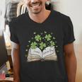 St Patricks Day Book Lover Librarian Reading Saint Pattys Men's V-Neck T-Shirt St Patricks Day Book Lover Librarian Reading Saint Pattys Men's V-Neck T-Shirt