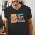 Stay Home Read Books Pet My Cat Regret Nothing Cats Book Men's V-Neck T-Shirt