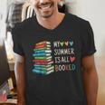 My Summer Is All Booked Book Reading Book Lover Men's V-Neck T-Shirt My Summer Is All Booked Book Reading Book Lover Men's V-Neck T-Shirt