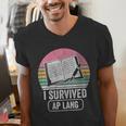 I Survived AP Lang Retro Book Graphic Men's V-Neck T-Shirt I Survived AP Lang Retro Book Graphic Men's V-Neck T-Shirt