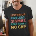 Teacher English Read Books Listen Up Rizzlers Men's V-Neck T-Shirt