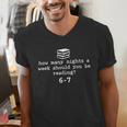 Teacher Haunted By 6-7 Halloween 6 7 Reading Book 67 Men's V-Neck T-Shirt Teacher Haunted By 6-7 Halloween 6 7 Reading Book 67 Men's V-Neck T-Shirt