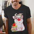 Teacher Pig Cute Farm Animal Book Lover School Student For Men Women Kids Men's V-Neck T-Shirt Teacher Pig Cute Farm Animal Book Lover School Student For Men Women Kids Men's V-Neck T-Shirt