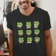 Teacher Reading Shamrock St Patrick’s Day Book Lover Kids Men's V-Neck T-Shirt