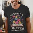 That’s What I Do I Read Books And I Know Things Floral Book Men's V-Neck T-Shirt That’s What I Do I Read Books And I Know Things Floral Book Men's V-Neck T-Shirt
