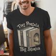 Tiny Portals Big Stories Book Nook Fantasy Gateway Men's V-Neck T-Shirt