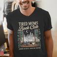 Tired Moms Book Club Coffee Chaos Chapters Book Lover Men's V-Neck T-Shirt Tired Moms Book Club Coffee Chaos Chapters Book Lover Men's V-Neck T-Shirt