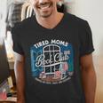 Tired Moms Book Club Coffee Chaos And Chapters Graphic Men's V-Neck T-Shirt Tired Moms Book Club Coffee Chaos And Chapters Graphic Men's V-Neck T-Shirt