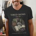 Tired Moms Book Club Dark Floral Coffee Skeleton Men's V-Neck T-Shirt