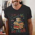 Tis The Season To Be Bookish Christmas Seasons Book Readings Men's V-Neck T-Shirt