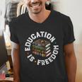 History Education Is Freedom Books Teach Black History Men's V-Neck T-Shirt